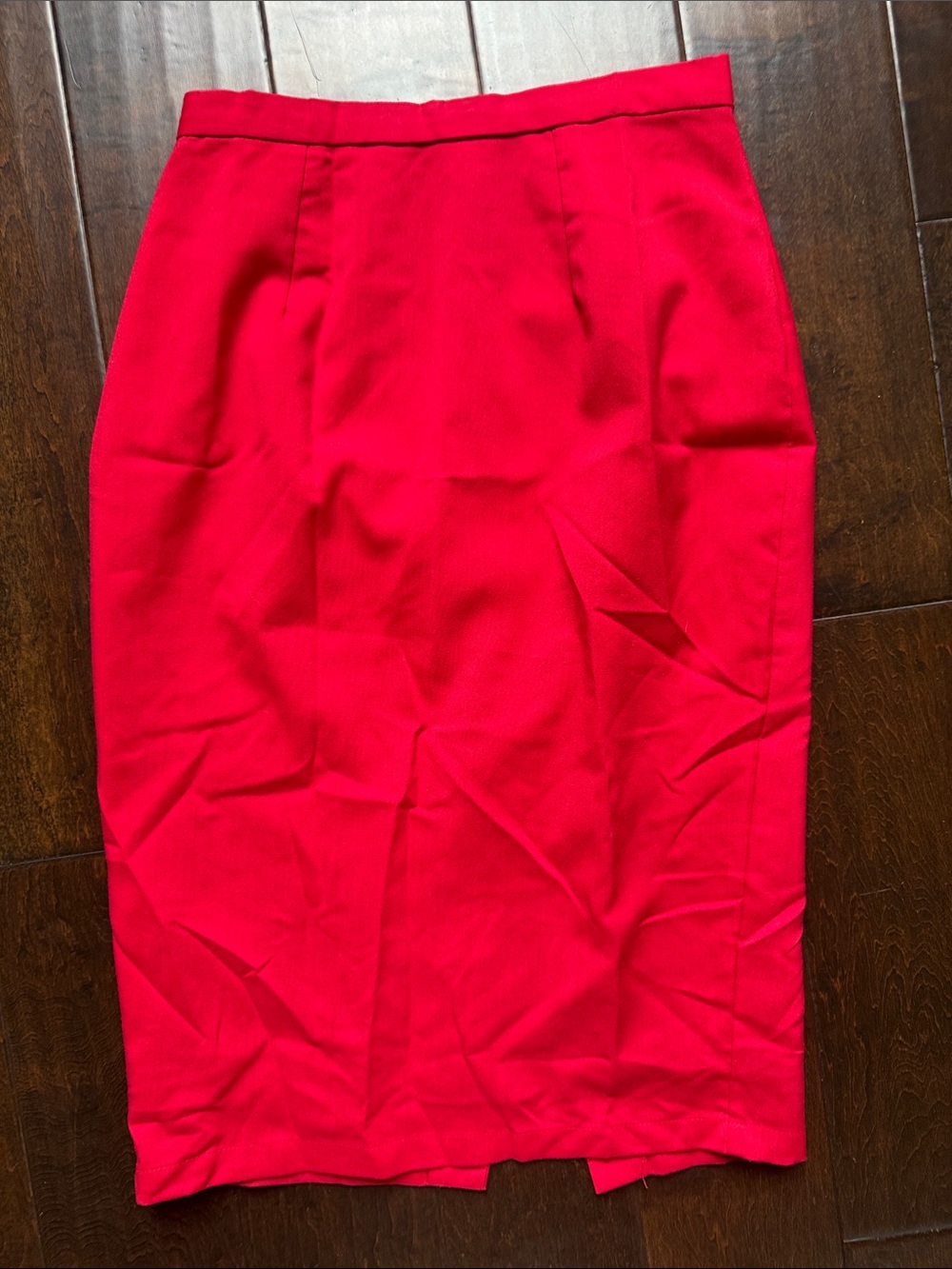 Bettie Page Bright Red Pencil Skirt